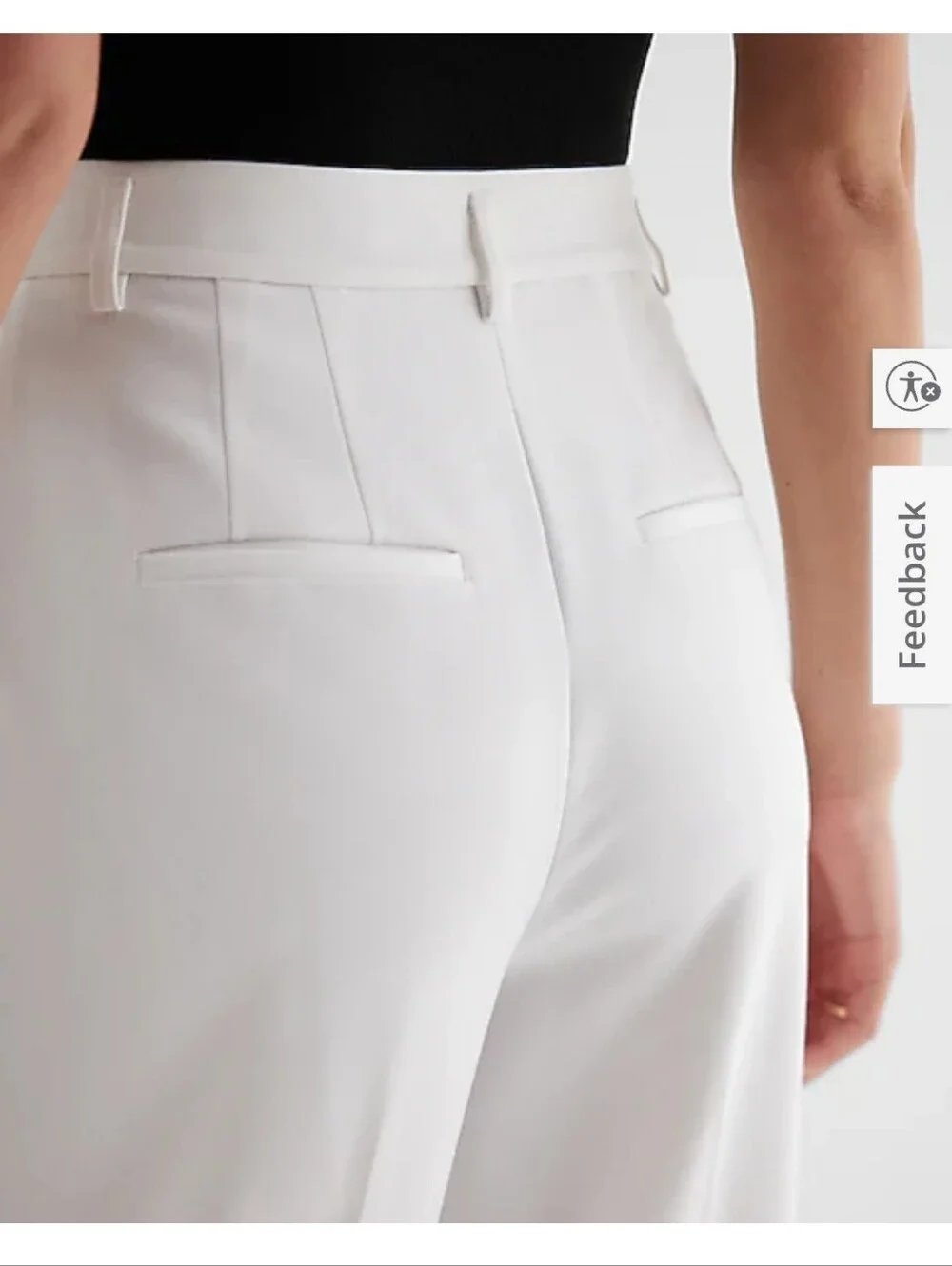 Express White Super High-Waist Wide-Leg Trousers - Picture 4 of 10